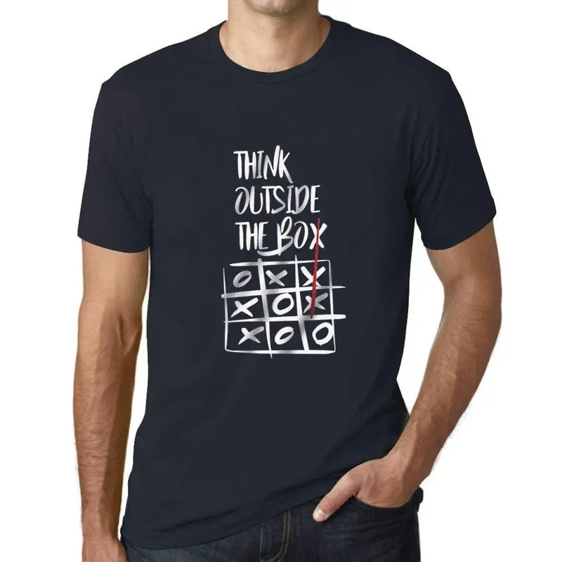 Ultrabasic - Homme T-Shirt Graphique Think Outside The Box Marine 1