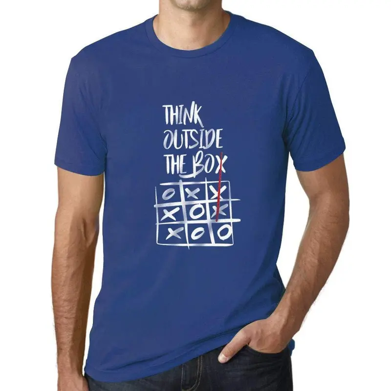 Ultrabasic - Homme T-Shirt Graphique Think Outside The Box Royal 1