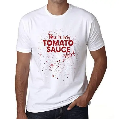 Ultrabasic - Homme T-Shirt Graphique This Is My Tomato Sauce Shirt Blanc 1