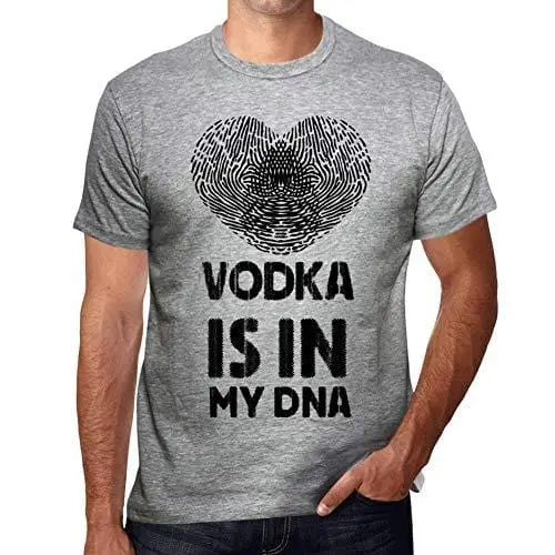 Ultrabasic - Homme T-Shirt Graphique Vodka Is In My Dna Gris Chine 1