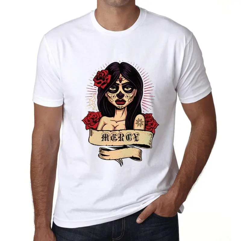 Ultrabasic - Homme T-Shirt Graphique Women Flower Tattoo Mercy 1