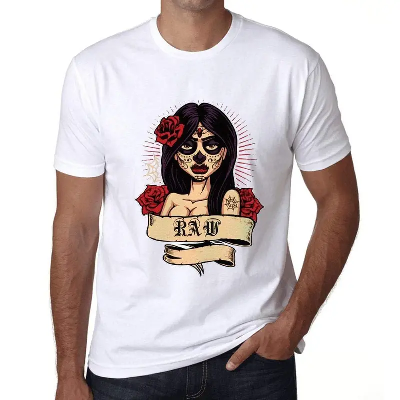 Ultrabasic - Homme T-Shirt Graphique Women Flower Tattoo Raw 1