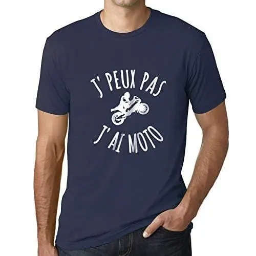 Ultrabasic - Homme T-Shirt J'peux Pas J'ai Motoa T-Shirt Cadeau Imprimé Tée-Shirt French Marine 1