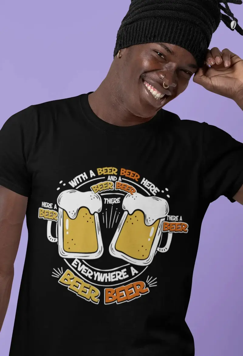 Ultrabasic Men's Funny T-Shirt Everywhere A Beer - Song Beer Lover Tee Shirt 1