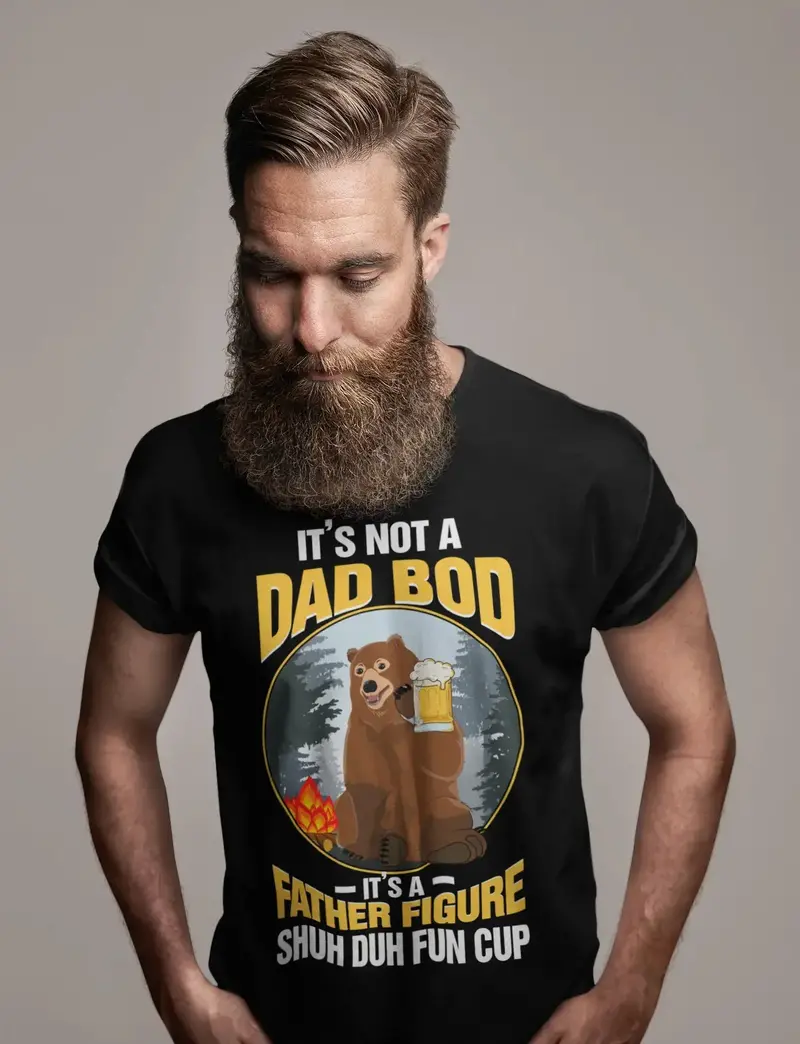 Ultrabasic Men's Funny T-Shirt It's Not A Dad Bod It's A Father Figure - Bear Beer Lover Tee Shirt 1