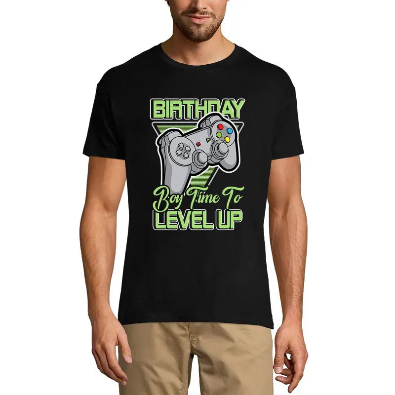 Ultrabasic Men's Gaming T-Shirt Birthday Boy Time To Level Up - Gamer Tee Shirt 2