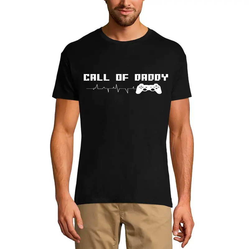 Ultrabasic Men's Gaming T-Shirt Call Of Daddy Heartbeat - Gifts For Father's Day 2