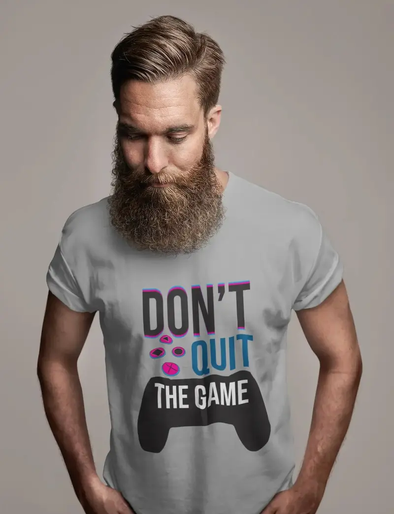 Ultrabasic Men's Gaming T-Shirt Don't Quit The Game - Funny Humor Gamer Tee Shirt 1