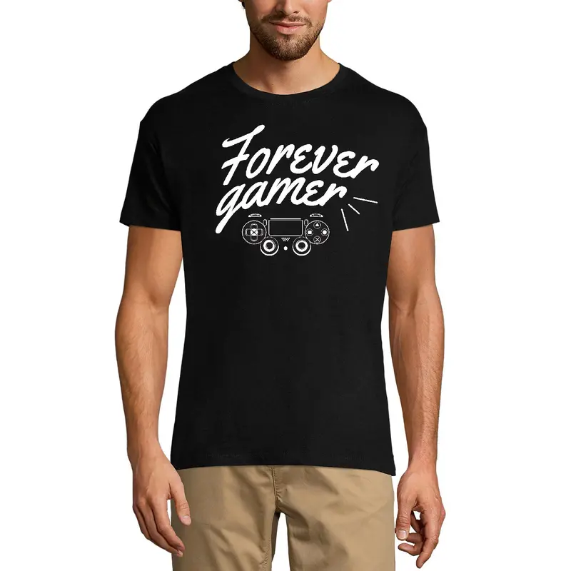 Ultrabasic Men's Gaming T-Shirt Forever Gamer - Game Controller Gamepad Tee Shirt 2