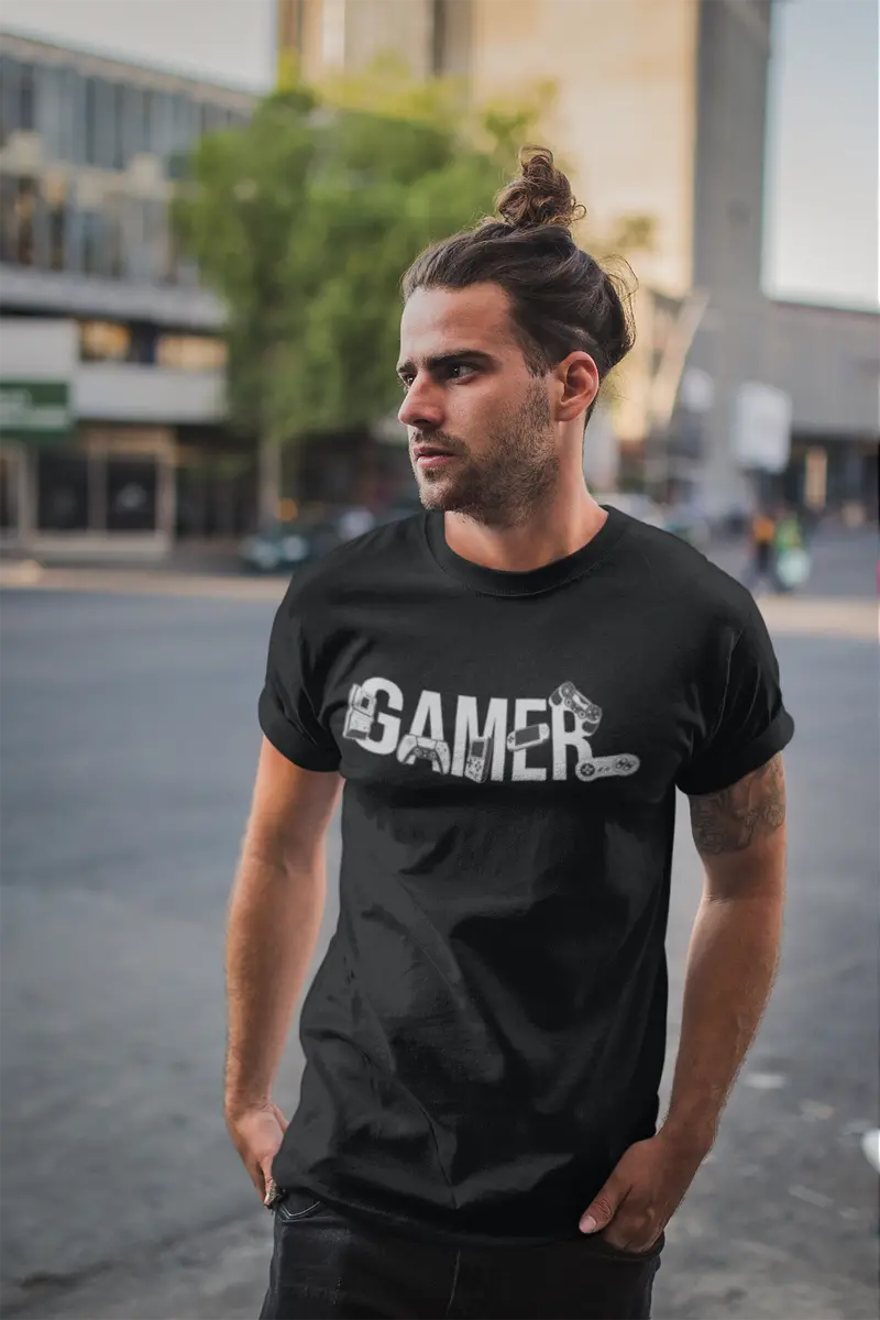 Ultrabasic Men's Gaming T-Shirt Funny Nerd Gamer - Game Controller Gamepad Tee Shirt 1