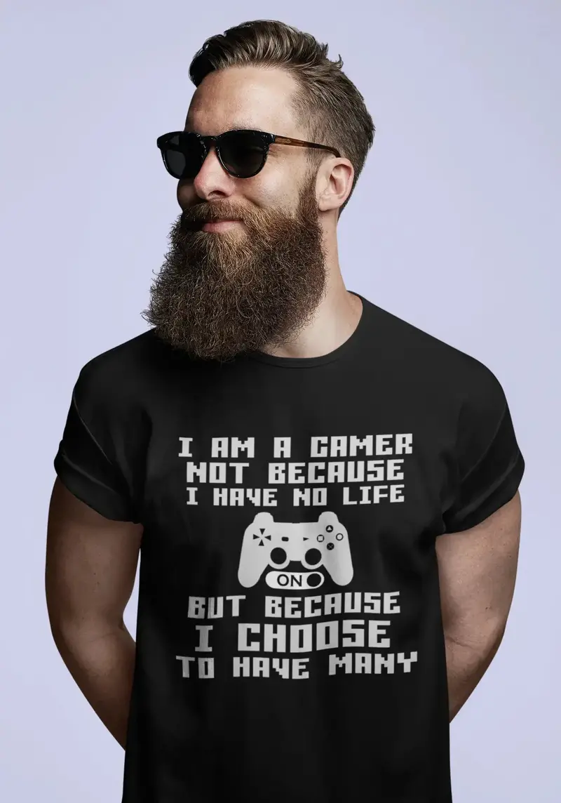 Ultrabasic Men's Gaming T-Shirt - Game Mode On - Funny Joke Humor Shirt 1