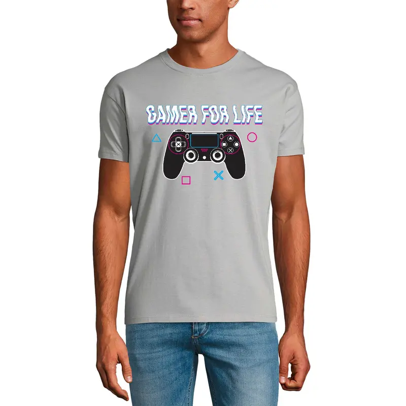 Ultrabasic Men's Gaming T-Shirt Gamer For Life - Game Controller Gamepad Tee Shirt 1