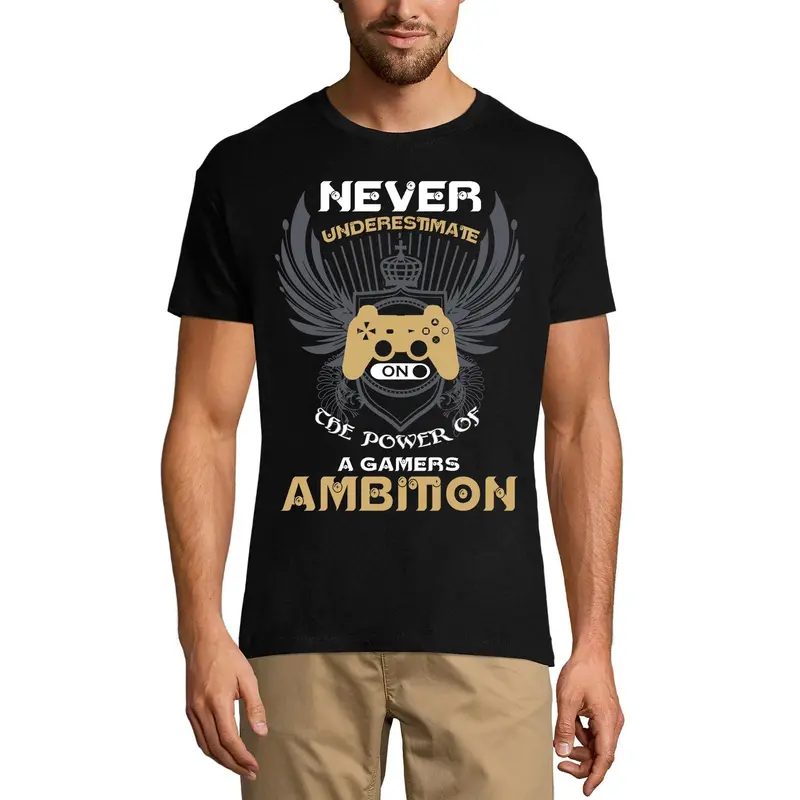 Ultrabasic Men's Gaming T-Shirt - Gamers Ambition - Funny Saying Joke Shirt 1