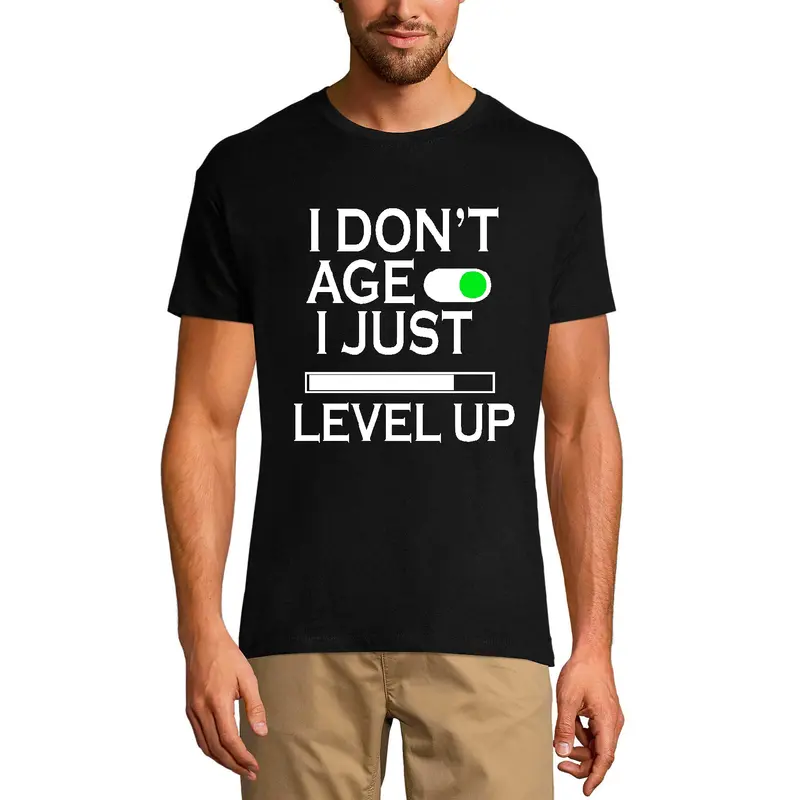 Ultrabasic Men's Gaming T-Shirt I Don't Age Just Level Up - Birthday Shirt For Gamers 2