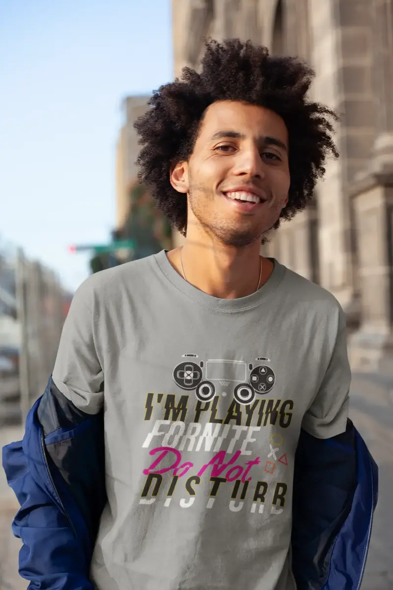 Ultrabasic Men's Gaming T-Shirt I'm Playing Do Not Disturb - Funny Gamer Tee Shirt 1