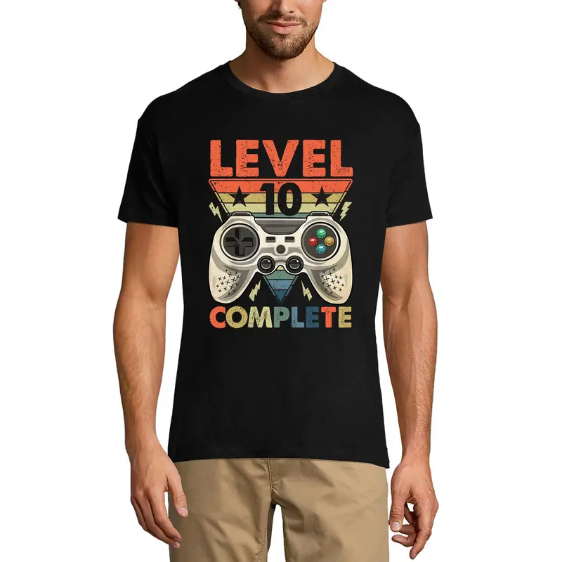 Ultrabasic Men's Gaming T-Shirt Level 10 Complete - Gift For 10Th Birthday 2