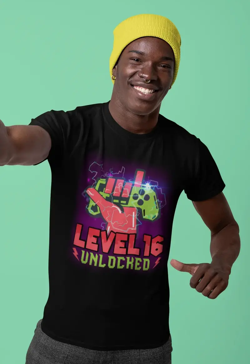 Ultrabasic Men's Gaming T-Shirt Level 14 Unlocked - Awesome Since 2006 - 14Th Birthday Gift 1