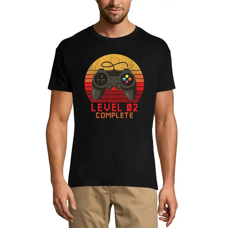 Ultrabasic Men's Gaming T-Shirt Level 2 Unlocked - Gift For Gamer Tee Shirt 1
