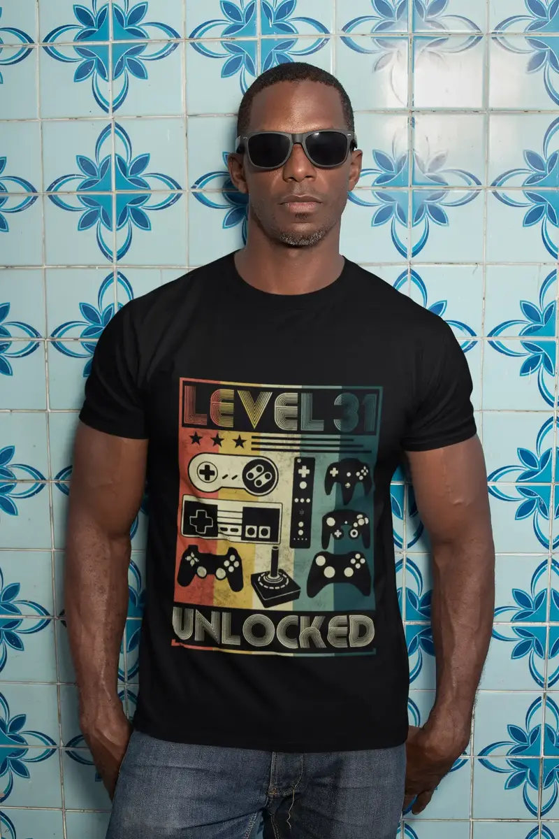 Ultrabasic Men's Gaming T-Shirt Level 31 Unlocked - 31St Birthday Gift For Gamer Tee Shirt 1