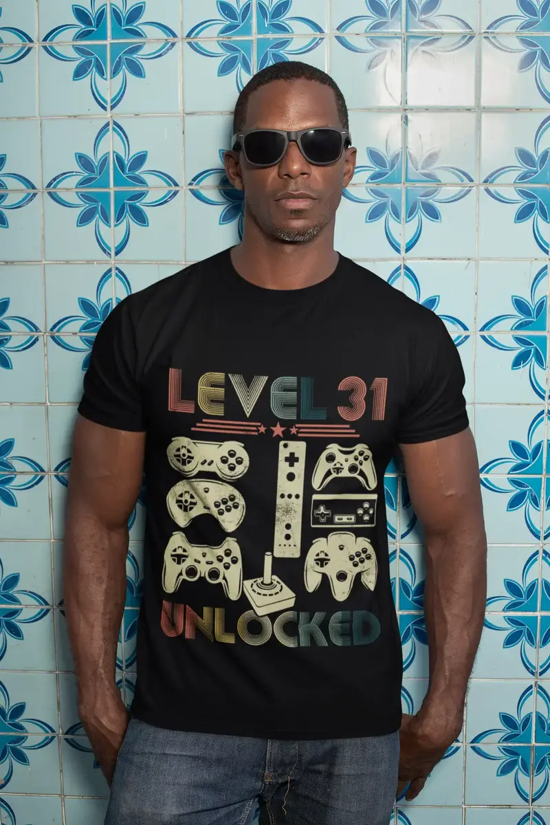 Ultrabasic Men's Gaming T-Shirt Level 31 Unlocked - 31St Birthday Gift For Gamer Tee Shirt 1