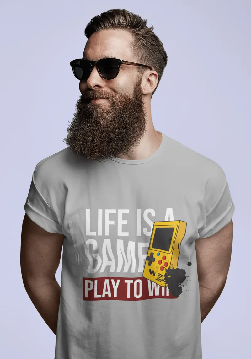 Ultrabasic Men's Gaming T-Shirt Life Is A Game Play To Win - Motivational Gamer Tee Shirt 1