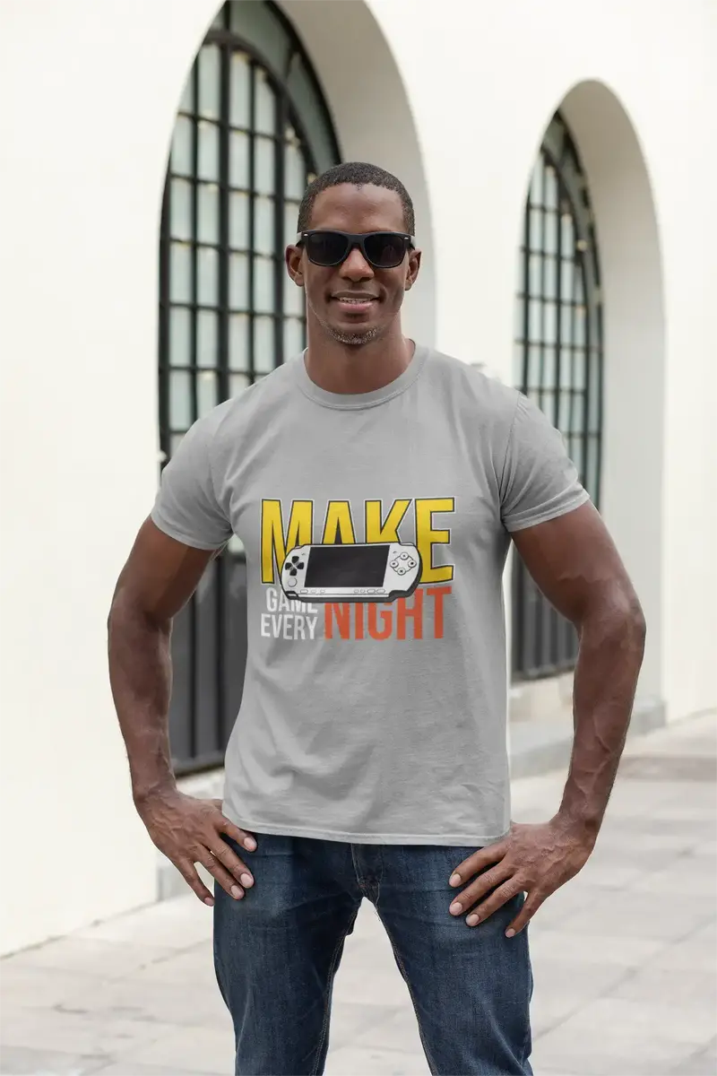 Ultrabasic Men's Gaming T-Shirt Make Game Every Night - Gamer Tee Shirt 1