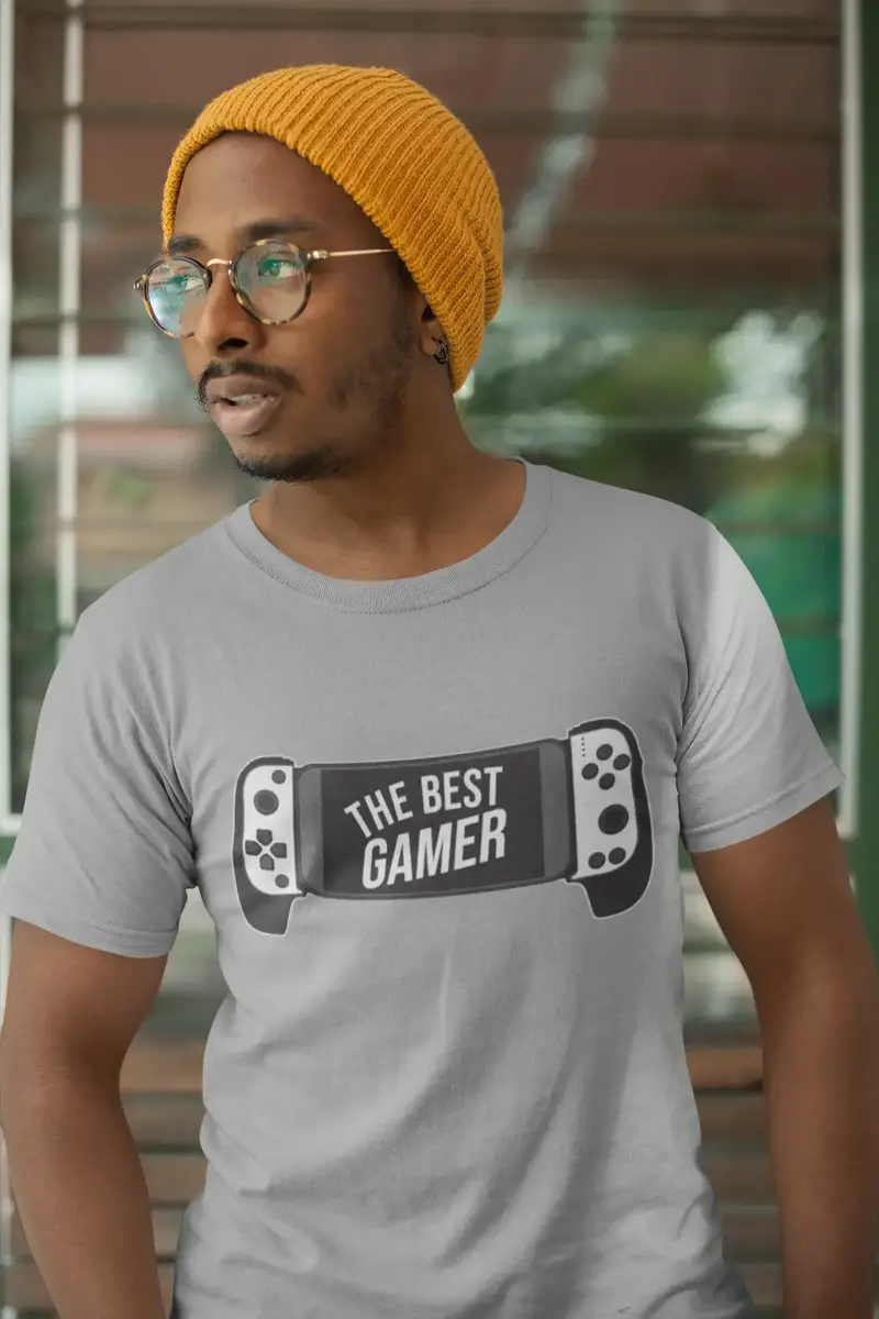 Ultrabasic Men's Gaming T-Shirt The Best Gamer - Game Controller Gamepad Tee Shirt 1