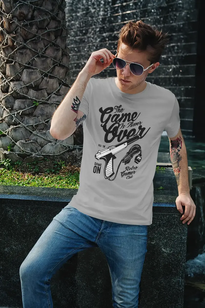 Ultrabasic Men's Gaming T-Shirt The Game Is Never Over - Retro Game On Tee Shirt 1