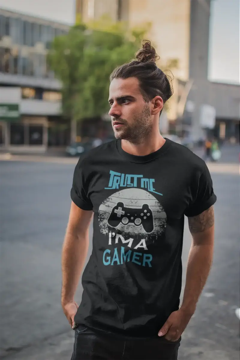 Ultrabasic Men's Gaming T-Shirt - Trust Me I Am A Gamer - Vintage Game Shirt 1