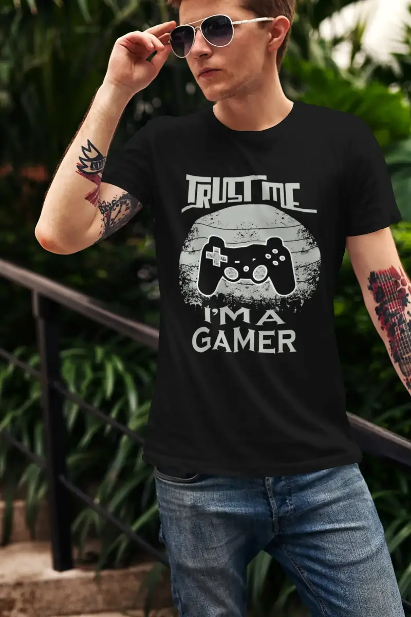 Ultrabasic Men's Gaming T-Shirt Trust Me I'm A Gamer - Funny Humor Shirt 1