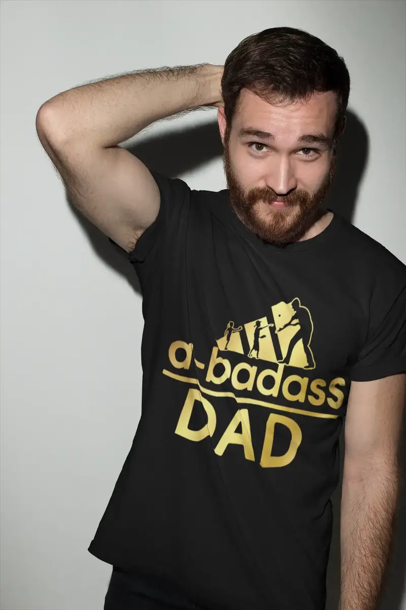 Ultrabasic Men's Graphic T-Shirt A Badass Dad - Daddy's Gift 1