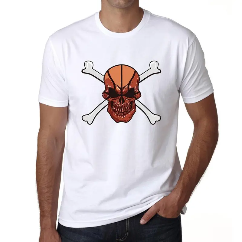 Ultrabasic Men's Graphic T-Shirt - Angry Skull With Crossbones Shirt For Men 2