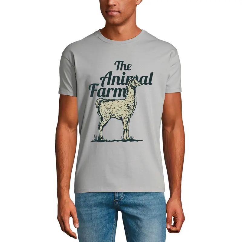 Ultrabasic Men's Graphic T-Shirt Animal Farm - Llama - Shirt For Animal Lover 1