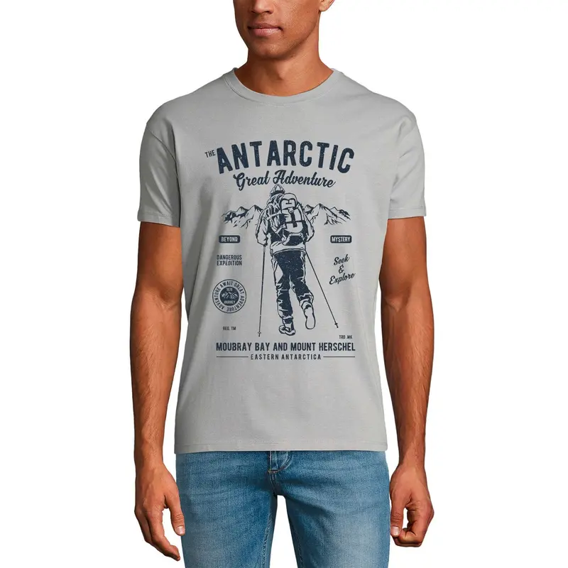 Ultrabasic Men's Graphic T-Shirt Antarctic Great Adventure Novelty Tee Shirt 1
