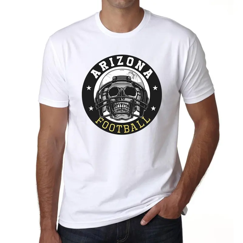 Ultrabasic Men's Graphic T-Shirt Arizona Football Skull - Soccer Shirt For Men 3