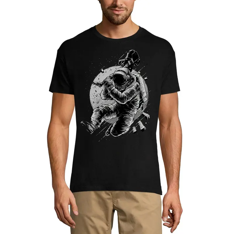 Ultrabasic Men's Graphic T-Shirt Astronaut Music Shirt - Men On The Moon Tee 1