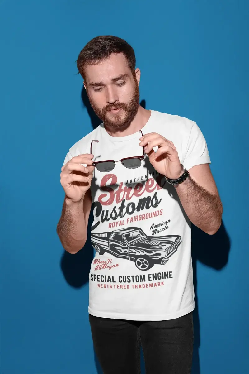 Ultrabasic Men's Graphic T-Shirt Authentic Street Customs - Special Custom Engine 1
