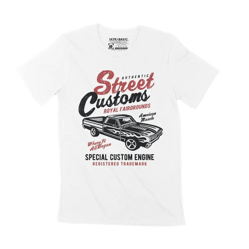Ultrabasic Men's Graphic T-Shirt Authentic Street Customs - Special Custom Engine 3