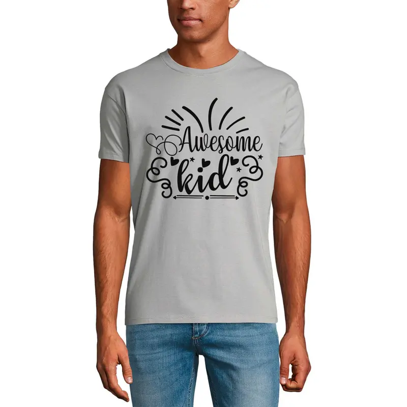 Ultrabasic Men's Graphic T-Shirt Awesome Kid - Funny Vintage Tee Shirt 1