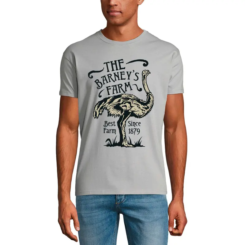 Ultrabasic Men's Graphic T-Shirt Barney's Farm Best Since 1879 - Ostrich Shirt 1