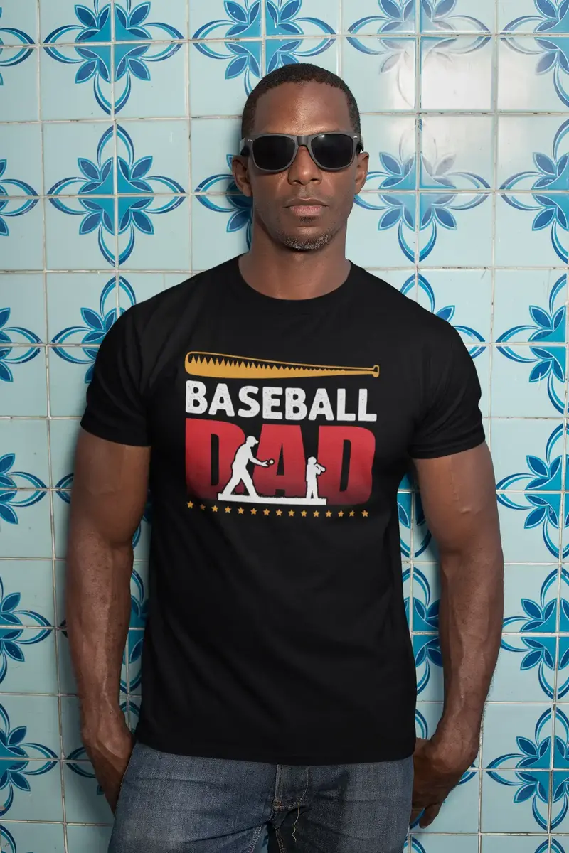 Ultrabasic Men's Graphic T-Shirt Baseball Dad - Daddy And Son - Love Family 1