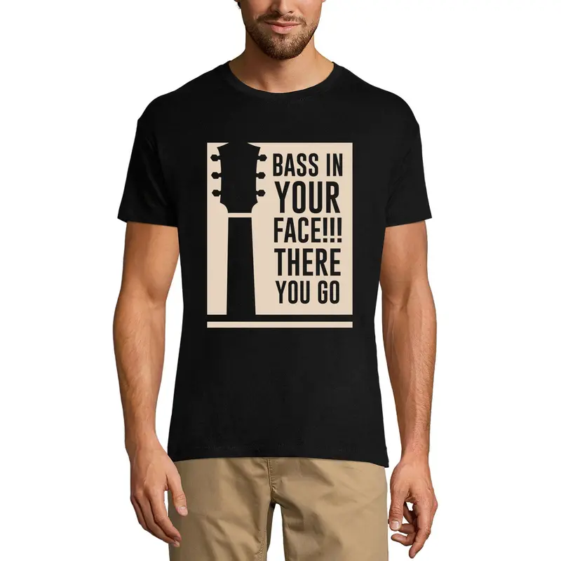 Ultrabasic Men's Graphic T-Shirt Bass In Your Face - Artistic Shirt For Musican 1