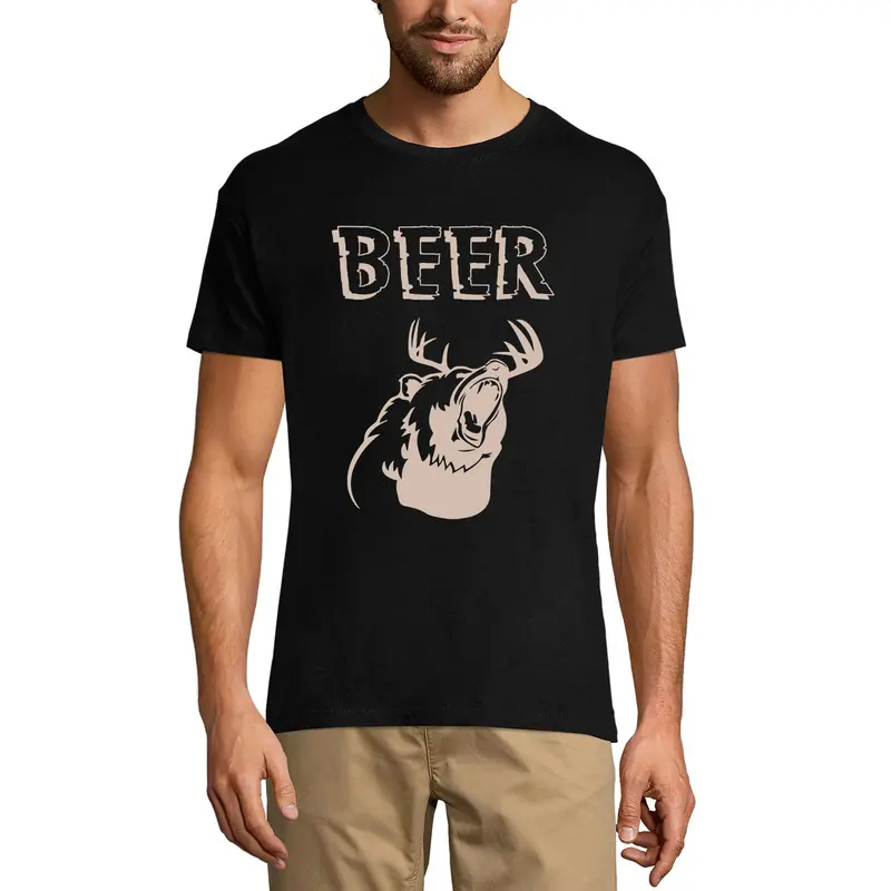 Ultrabasic Men's Graphic T-Shirt Beer Bear - Funny Sarcasm Humor Tee Shirt 2