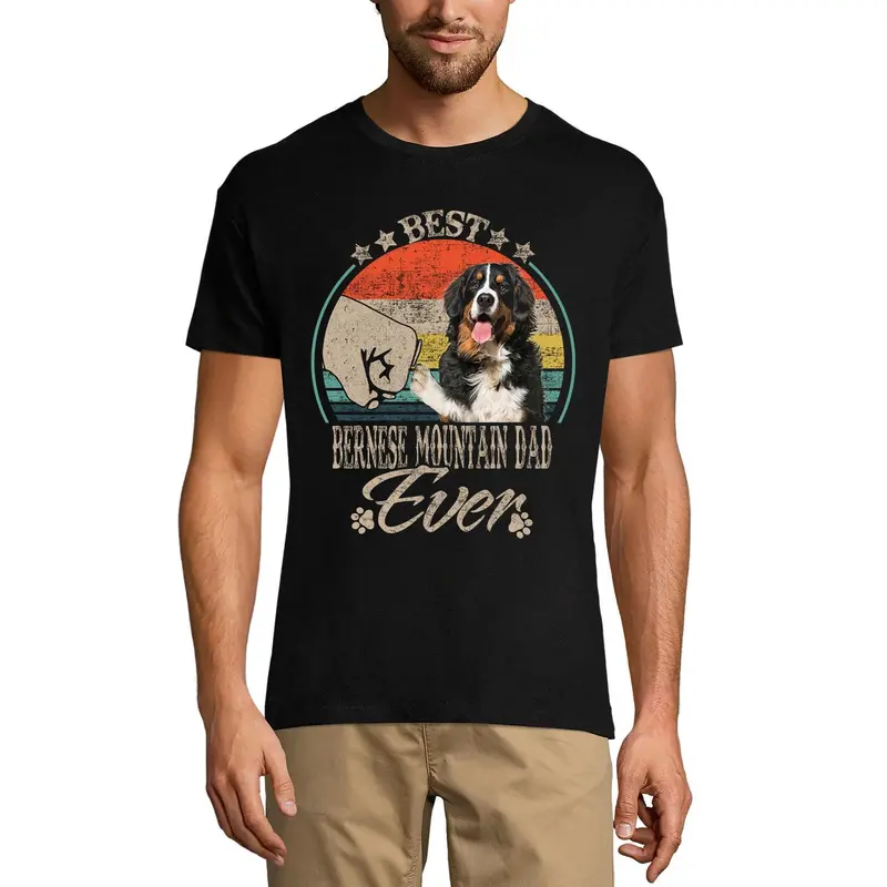 Ultrabasic Men's Graphic T-Shirt Best Bernese Mountain Dad Ever - Dog Fist Shirt 2