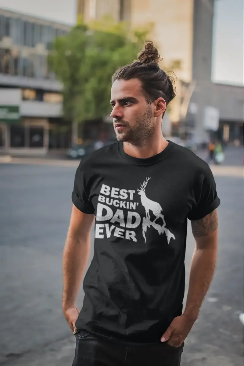 Ultrabasic Men's Graphic T-Shirt Best Buckin' Dad Ever - Gift For Father's Day 1