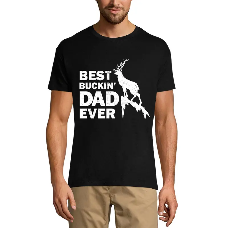 Ultrabasic Men's Graphic T-Shirt Best Buckin' Dad Ever - Gift For Father's Day 3
