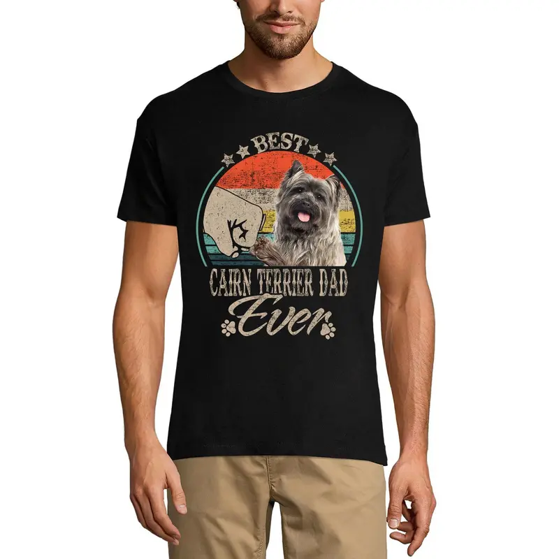 Ultrabasic Men's Graphic T-Shirt Best Cairn Terrier Dad Ever - Dog Fist Shirt 2