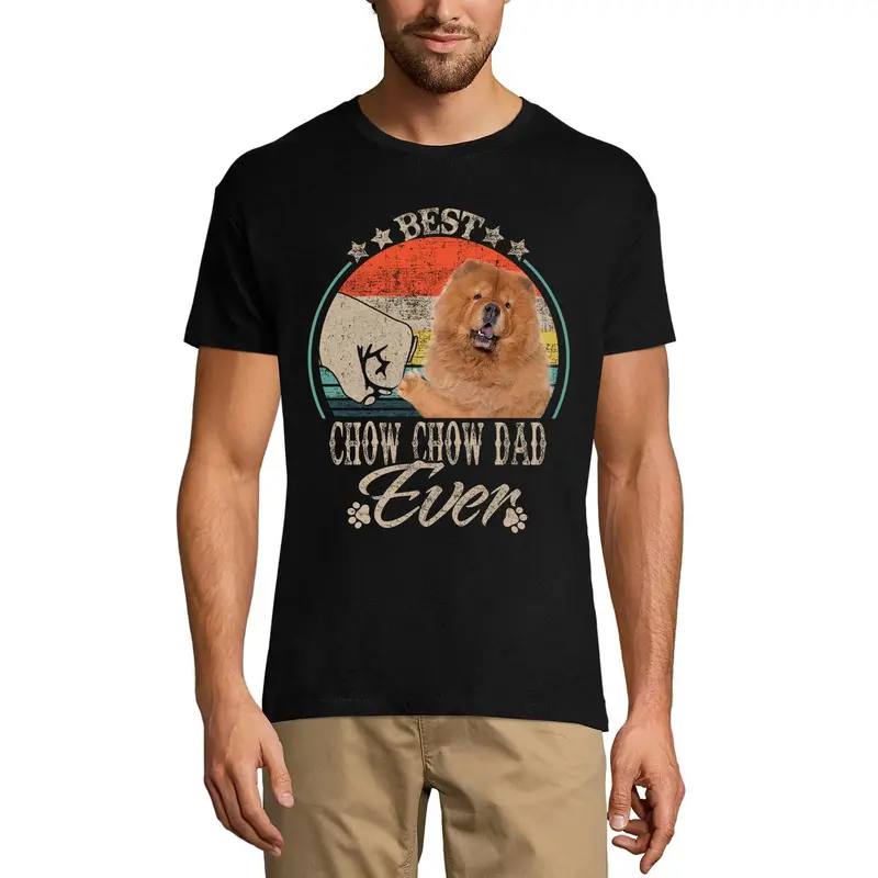 Ultrabasic Men's Graphic T-Shirt Best Chow Chow Dad Ever - Dog Fist Shirt 1