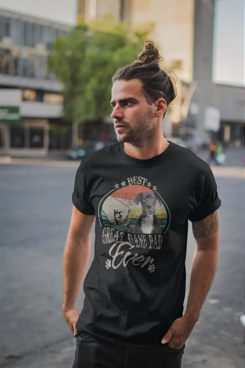Ultrabasic Men's Graphic T-Shirt Best Great Dane Dad Ever - Dog Fist Shirt 1