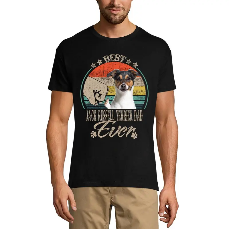 Ultrabasic Men's Graphic T-Shirt Best Jack Russel Terrier Dad Ever - Dog Fist Shirt 2